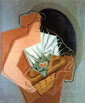 mujer con cesta 1927 Juan Gris Pinturas al óleo